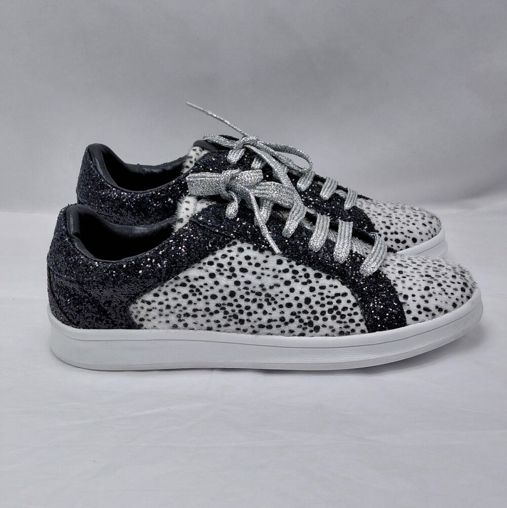 Rampage Lane Sneakers Womens 8M Black White Casual Preppy Shoes School Academia